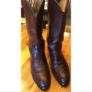 Frye Vintage Western Boots Reddish Brown